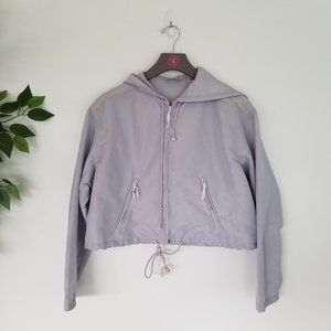 MAGASCHONI Nylon Drawstring Utility Crop Jacket Si